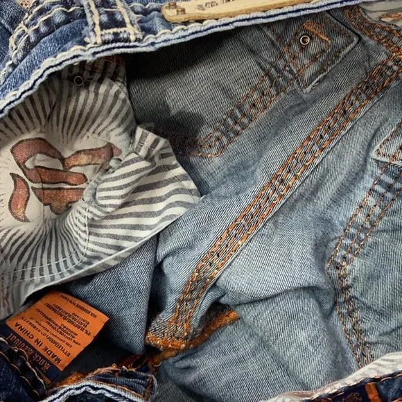 Rock Revival DENISA Straight Leg Denim Jeans SZ 29 NEW THICK WHITE STITCHING